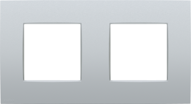 [NK132-76800] Plaque de recouvrement double avec 71mm d'entraxe sterling coated Niko Intense