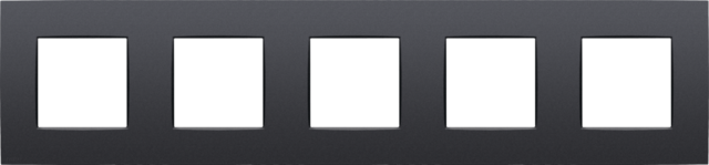 Plaque de recouvrement quintuple avec 71mm d'entraxe anthracite coated Niko Intense