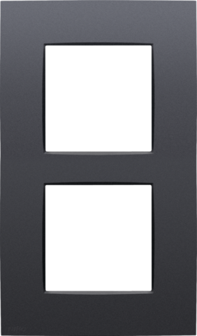 [NK133-76200] Plaque de recouvrement double, 60mm d'entraxe, verticale anthracite coated Niko Intense