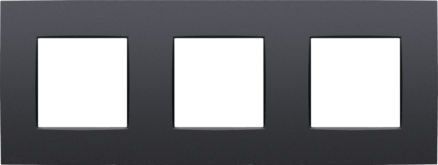 [NK133-76700] Plaque de recouvrement triple avec 71mm d'entraxe anthracite coated Niko Intense