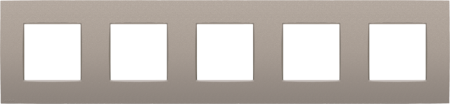 Plaque de recouvrement quintuple avec 71mm d'entraxe bronze coated Niko Intense