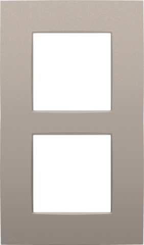 Plaque de recouvrement double, 60mm d'entraxe, verticale bronze coated Niko Intense