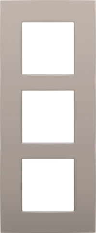 Plaque de recouvrement triple, 60mm d'entraxe, verticale bronze coated Niko Intense