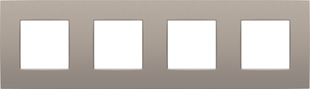 Plaque de recouvrement quadruple avec 71mm d'entraxe bronze coated Niko Intense