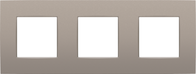 Plaque de recouvrement triple avec 71mm d'entraxe bronze coated Niko Intense