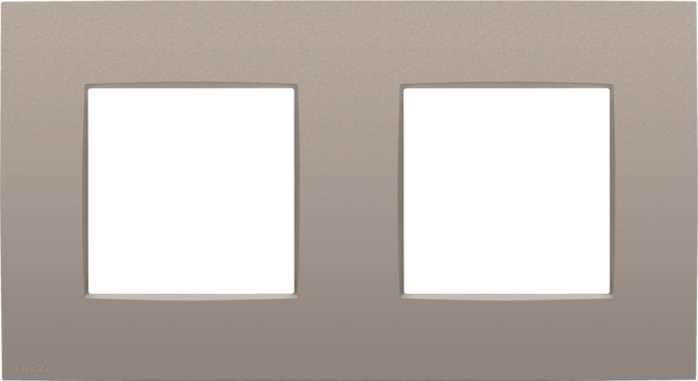 [NK134-76800] Plaque de recouvrement double avec 71mm d'entraxe bronze coated Niko Intense