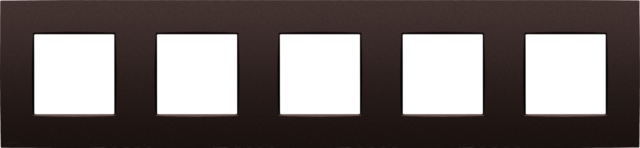 Plaque de recouvrement quintuple avec 71mm d'entraxe dark brown coated Niko Intense