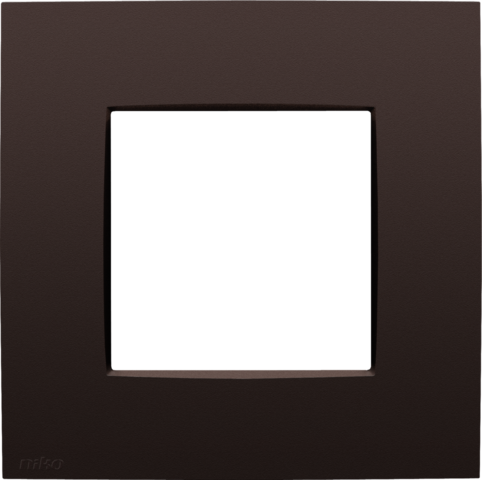 Plaque de recouvrement simple dark brown coated Niko Intense