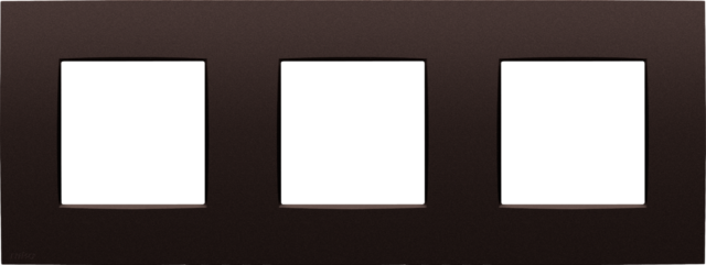 Plaque de recouvrement triple avec 71mm d'entraxe dark brown coated Niko Intense