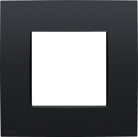[NK136-76100] Plaque de recouvrement simple matt black coated Niko Intense