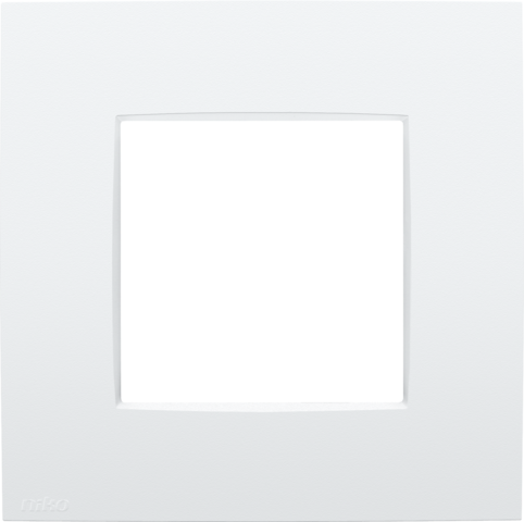 Plaque de recouvrement simple lunar white coated Niko Intense