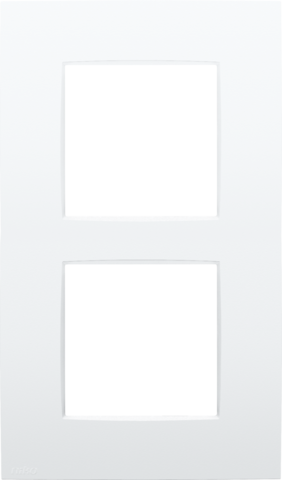 Plaque de recouvrement double, 60mm d'entraxe, verticale lunar white coated Niko Intense