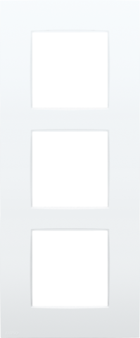 Plaque de recouvrement triple, 60mm d'entraxe, verticale lunar white coated Niko Intense