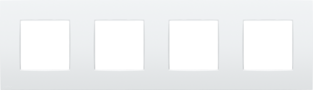 Plaque de recouvrement quadruple avec 71mm d'entraxe lunar white coated Niko Intense