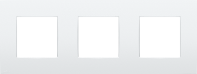 Plaque de recouvrement triple avec 71mm d'entraxe lunar white coated Niko Intense