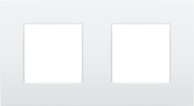 Plaque de recouvrement double avec 71mm d'entraxe lunar white coated Niko Intense