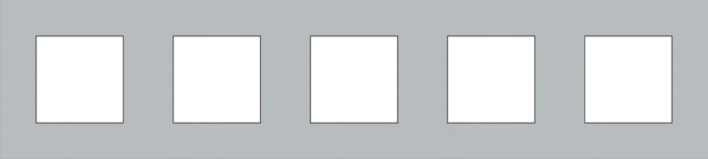 Plaque de recouvrement quintuple avec 71mm d'entraxe stainless steel on anthracite Niko Pure