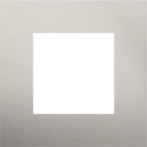 Plaque de recouvrement simple stainless steel on anthracite Niko Pure