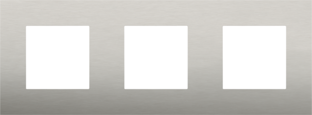 Plaque de recouvrement triple avec 71mm d'entraxe stainless steel on anthracite Niko Pure