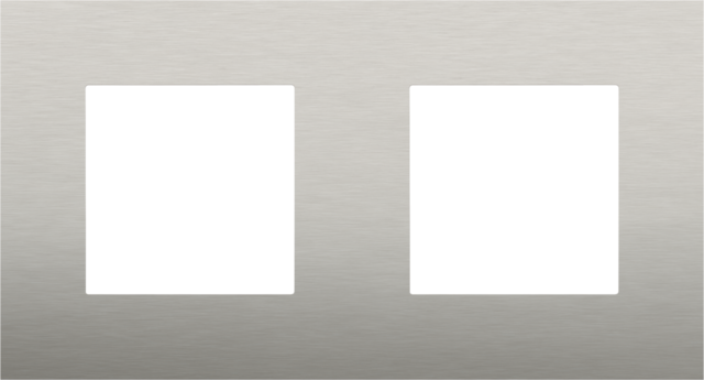 Plaque de recouvrement double avec 71mm d'entraxe niko pure stainless steel on anthracite Niko Pure