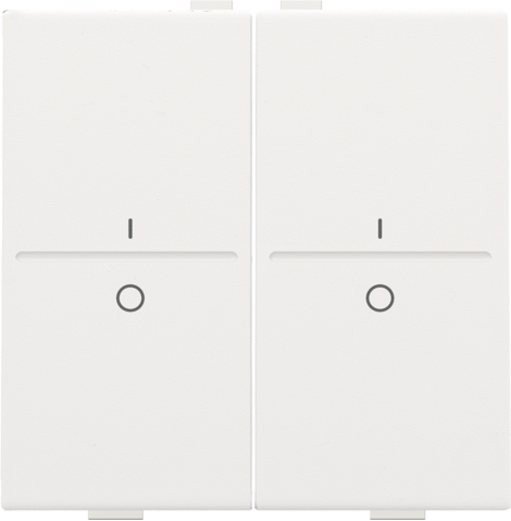 Touche double i/0 pour interrupteur/bouton sans fil à 4 contacts white coated steel white coated Niko Home Control