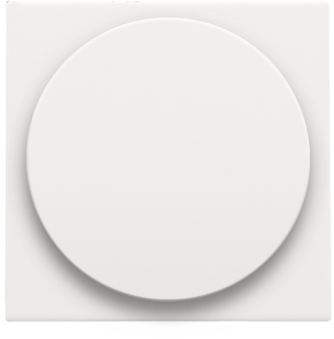 Set de finition variateur à bouton rotat./extension, inc. bouton steel white coated Niko Pure