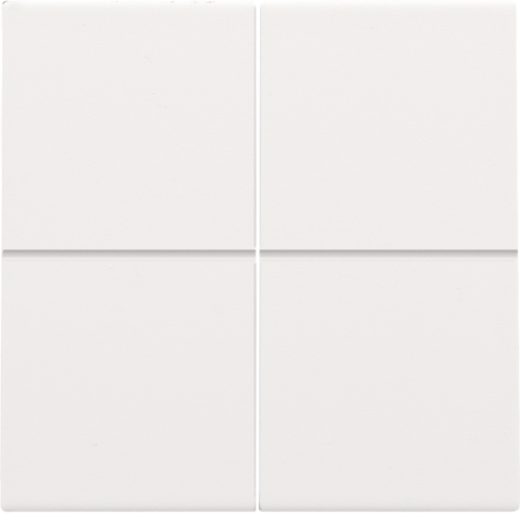 Set de finition interrupteur electr./bouton-poussoir quadruple steel white coated Niko Home Control