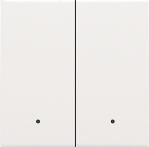 Set de finition interrupteur/bouton dbl électron., avec lentille white coated steel white coated Niko Home Control