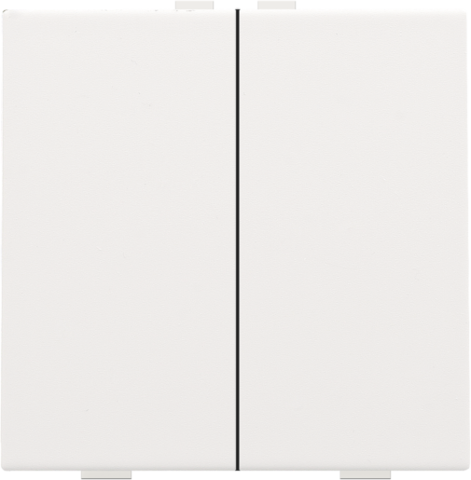 Bouton-poussoir double pour niko home control steel white coated Niko Pure