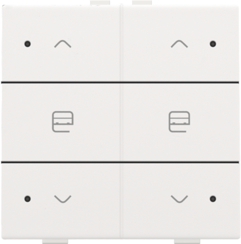 Commande de moteur double avec led pour niko home control steel white coated Niko Home Control