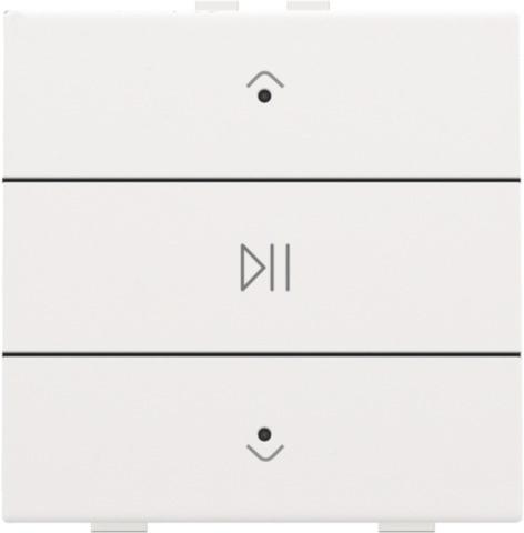 Commande audio simple avec led pour niko home control steel white coated Niko Home Control