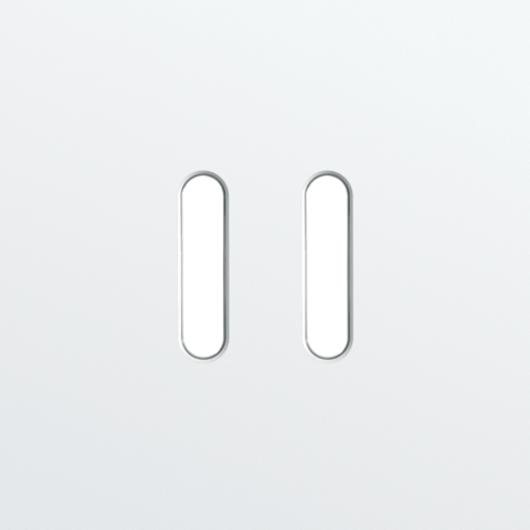 Plaque smpl pr 1 commut dbl,niko rocker steel white coated Niko Rocker