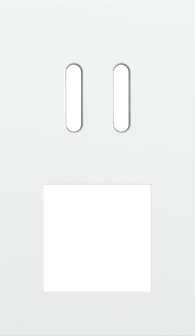 Plaque dbl v60 pr commut dbl + fct,niko rocker steel white coated Niko Rocker