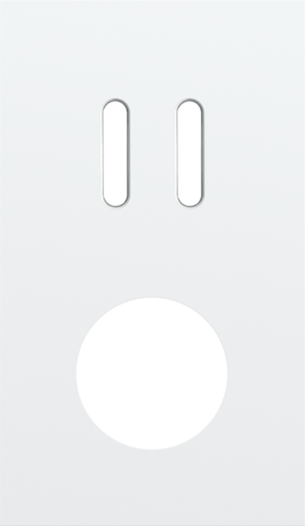 Plaque dbl v60 pr commut dbl + prise,niko rocker steel white coated Niko Rocker