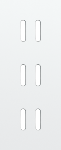 Plaque triple v60 pr 3 commut dbl,niko rocker steel white coated Niko Rocker