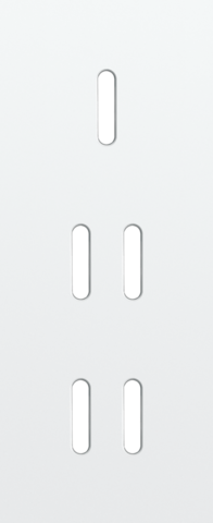 Plaque trpl v60 pr commut smpl + 2 commut dbl,niko rocker steel white coated Niko Rocker