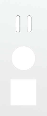 Plaque trpl v60 pr commut dbl + prise + fct,niko rocker steel white coated Niko Rocker