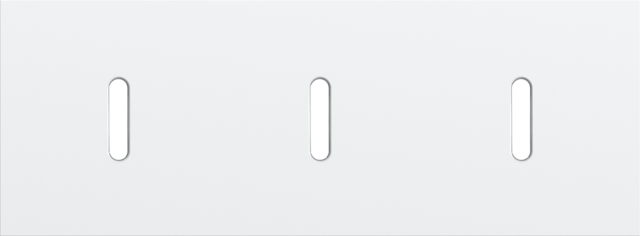 Plaque trpl h71 pr 3 commut smpl,niko rocker steel white coated Niko Rocker