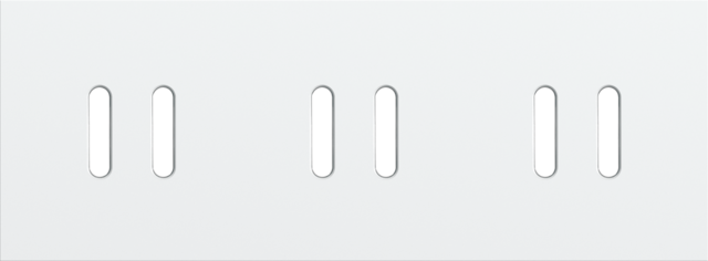 Plaque triple h71 pr 3 commut dbl,niko rocker steel white coated Niko Rocker