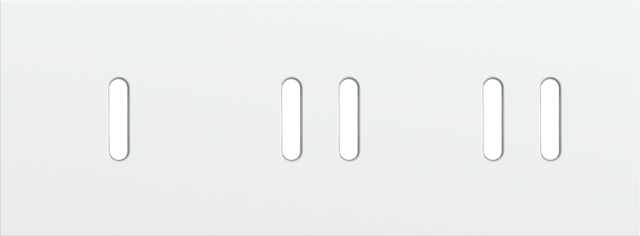 Plaque trpl h71 pr commut smpl + 2 commut dbl,niko rocker steel white coated Niko Rocker