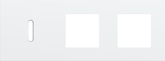 Plaque trpl h71 pr commut smpl + 2 fct,niko rocker steel white coated Niko Rocker