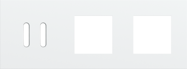 Plaque trpl h71 pr commut dbl + 2 fct,niko rocker steel white coated Niko Rocker