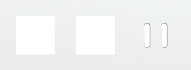 Plaque trpl h71 pr 2 fct + commut dbl,niko rocker steel white coated Niko Rocker