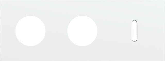 Plaque triple h71 pr 2 prises + 1 commut smpl,niko rocker steel white coated Niko Rocker