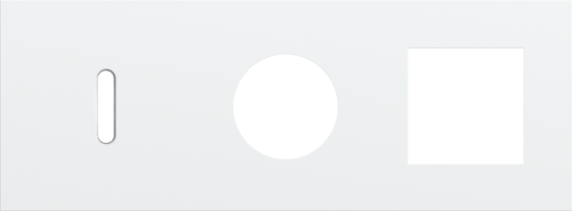 Plaque trpl h71 pr commut smpl + prise + fct,niko rocker steel white coated Niko Rocker