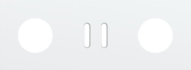 [NK154-56719] Plaque trpl h71 pr prise + commut dbl + prise,niko rocker steel white coated Niko Rocker