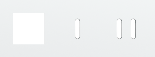 [NK154-56720] Plaque trpl h71 pr fct + commut smpl + commut dbl,niko rocker steel white coated Niko Rocker