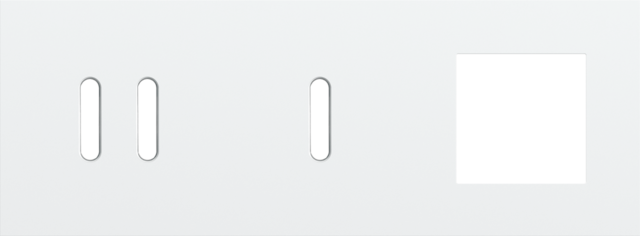 Plaque trpl h71 pr commut dbl + commut smpl + fct,niko rocker steel white coated Niko Rocker