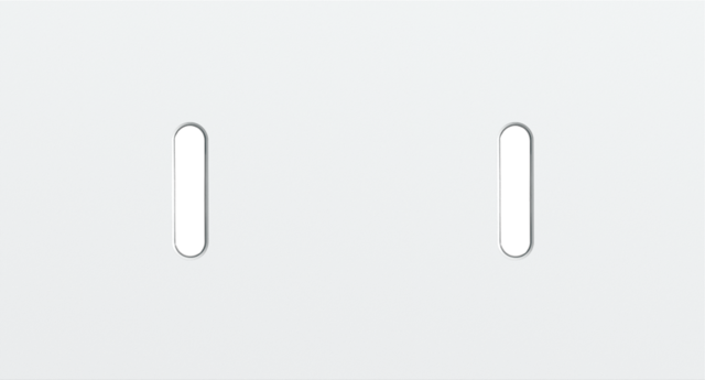 Plaque dbl h71 pr 2 commut smpl,niko rocker steel white coated Niko Rocker