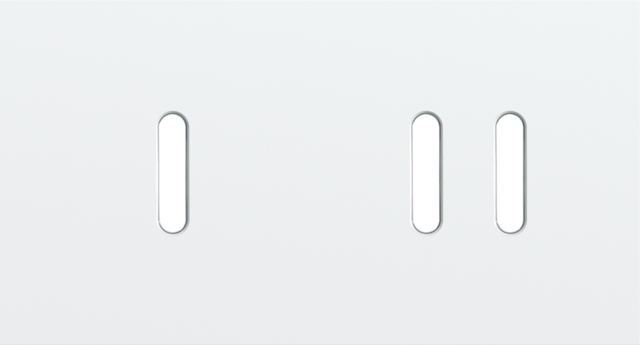 Plaque dbl h71 pr 1 commut smpl + 1 commut dbl,niko rocker steel white coated Niko Rocker